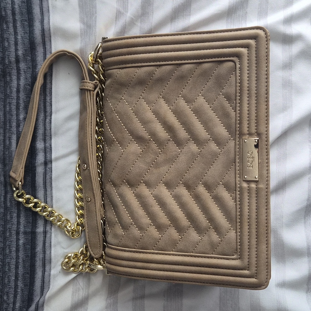BCBG - Taupe Quilted Shoulder Bag